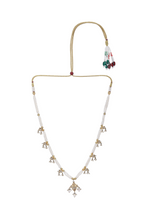 Load image into Gallery viewer, 22K GOLD  POLKI NECKLACE WITH PEARL STRINGS