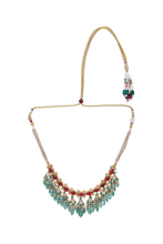 Load image into Gallery viewer, 22K GOLD  POLKI NECKLACE STUDDED WITH NATURAL GEM STONES