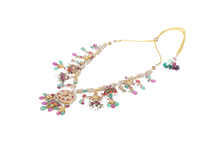 Load image into Gallery viewer, 18K GOLD POLKI NECKLACE STUDDED WITH PEARL AND NATURAL GEM STONES