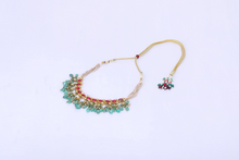 Load image into Gallery viewer, 22K GOLD  POLKI NECKLACE STUDDED WITH NATURAL GEM STONES