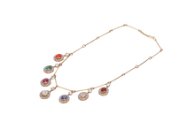Load image into Gallery viewer, 18K GOLD  POLKI FUSION  NECKLACE STUDDED WITH GEMSTONE AND DIAMONDS