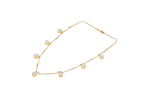 18K GOLD  POLKI FUSION NECKLACE