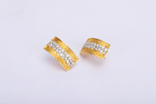 Load image into Gallery viewer, 14K GOLD EARRINGS STUDDED WITH NATURAL DIAMONDS