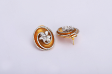 Load image into Gallery viewer, 14K GOLD EARRINGS STUDDED WITH DIAMONDS