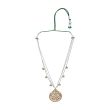 Load image into Gallery viewer, 22K GOLD KUNDAN POLKI NECKLACE WITH PEARL STRINGS