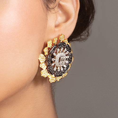 Tasveer Flower Big Earrings