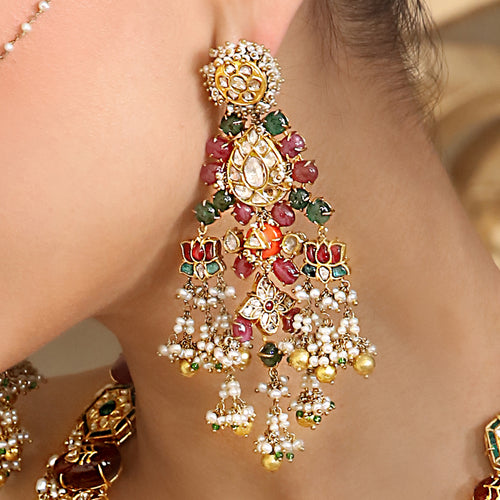 Tasveer Multi Color Long Earrings