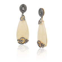 Load image into Gallery viewer, Boutique Kundan Silver Drop Long Earrings