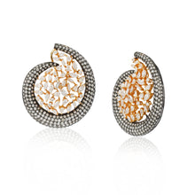 Load image into Gallery viewer, Oh So Luxe Silver &amp; Gold Spiral Ear Studs