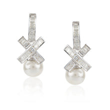 Load image into Gallery viewer, Oh So Luxe White X Ear Studs