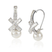 Load image into Gallery viewer, Oh So Luxe White X Ear Studs
