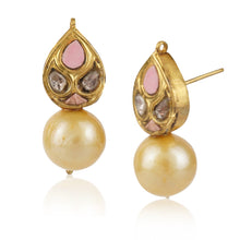 Load image into Gallery viewer, Boutique Kundan Red Leaf Studs
