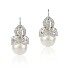 Load image into Gallery viewer, Oh So Luxe White Leaf Studs