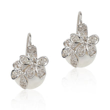 Load image into Gallery viewer, Oh So Luxe White Flower Studs