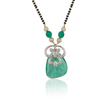 Load image into Gallery viewer, Green Oblong Mangalsutra