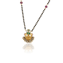 Load image into Gallery viewer, Polki Red &amp; Green chand Mangalsutra