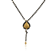 Load image into Gallery viewer, Polki Black Pan drop Mangalsutra