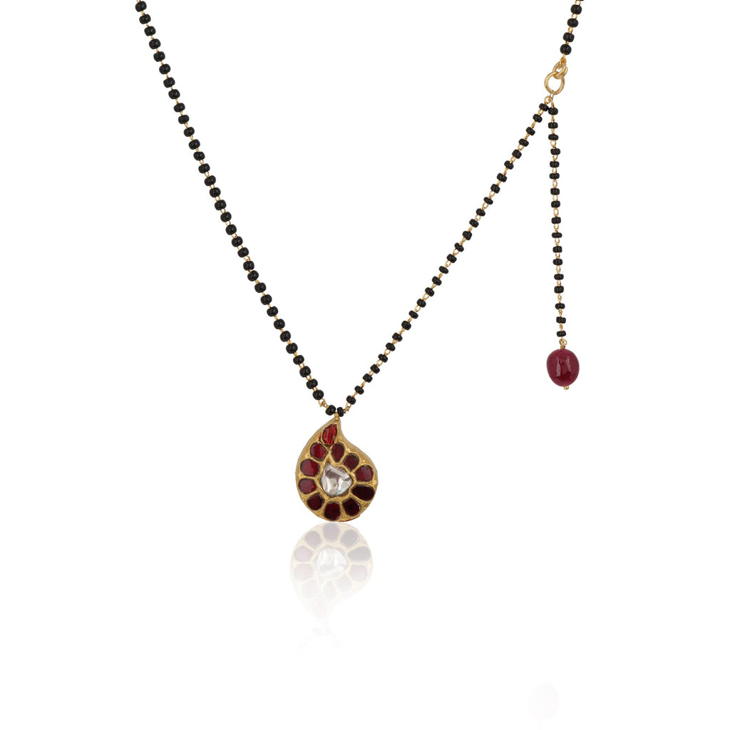 Polki Red paisely Mangalsutra