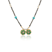 Load image into Gallery viewer, Polki Turquoise Circular Mangalsutra