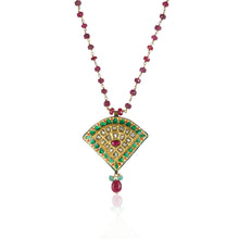 Load image into Gallery viewer, Polki Red &amp; Green Kite Mangalsutra
