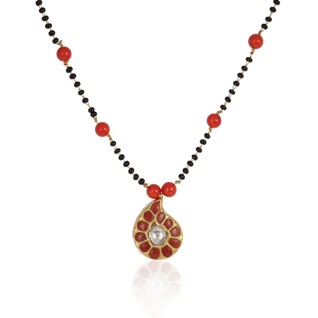 Polki Red paisely Mangalsutra