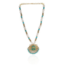 Load image into Gallery viewer, Boutique Kundan Turquoise Chand Pendant