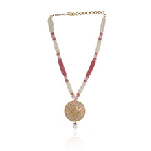Load image into Gallery viewer, Boutique Kundan Pink Round Pendant
