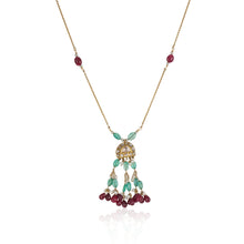 Load image into Gallery viewer, Boutique Kundan Red Green Bell Pendant