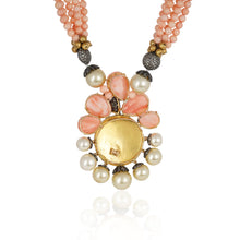 Load image into Gallery viewer, Boutique Kundan Coral Round Pendant