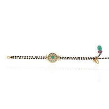Load image into Gallery viewer, Polki Turquoise Circle Mangalsutra Bracelet