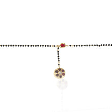 Load image into Gallery viewer, Polki Red Round drop Mangalsutra Bracelet