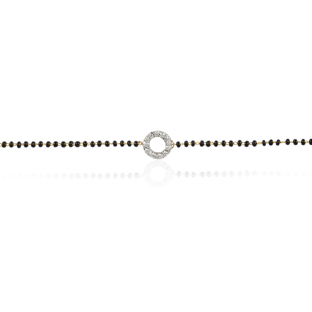 White Round Mangalsutra Bracelet