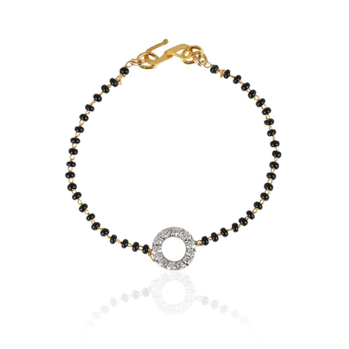 White Round Mangalsutra Bracelet