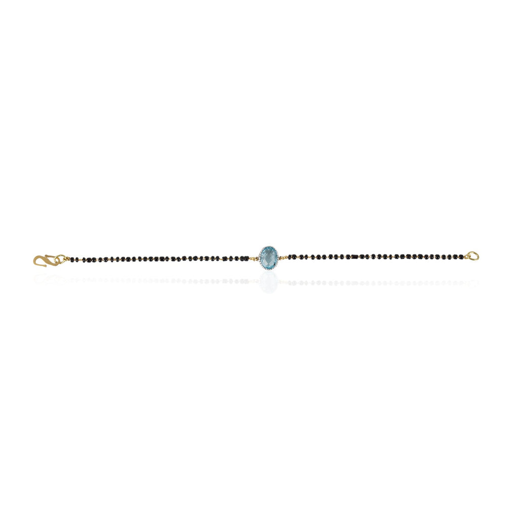 Blue Obval Mangalsutra Bracelet