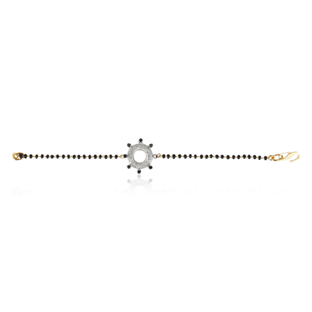 White Round Mangalsutra Bracelet