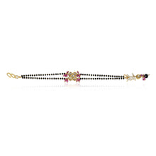 Load image into Gallery viewer, Polki Red four squae Mangalsutra Bracelet