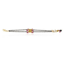 Load image into Gallery viewer, Polki Red four squae Mangalsutra Bracelet