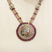 Load image into Gallery viewer, Boutique Kundan Red Round Pendant