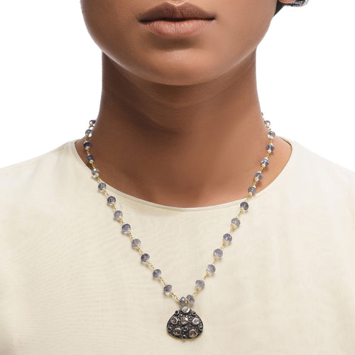 Boutique Kundan Silver Pan Pendant