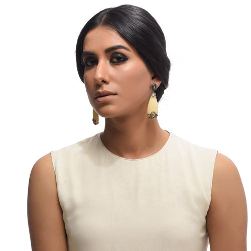 Boutique Kundan Silver Drop Long Earrings