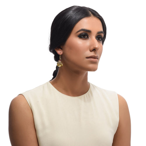 Boutique Kundan Red Bell Jhumkis