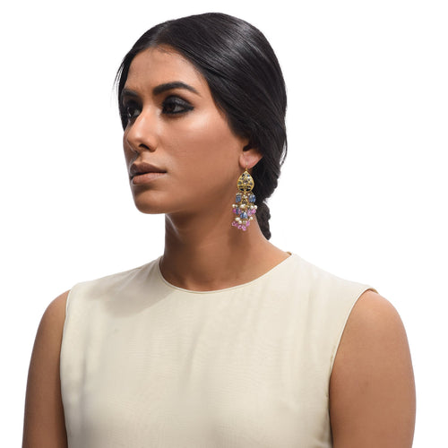 Boutique Kundan Blue Pan Jhumkis