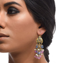 Load image into Gallery viewer, Boutique Kundan Blue Pan Jhumkis