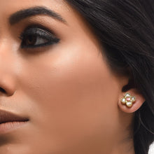 Load image into Gallery viewer, Boutique Kundan Red Hex Studs