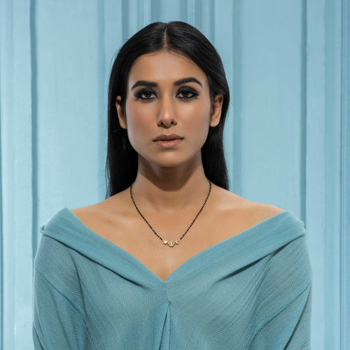 Polki White trio Mangalsutra