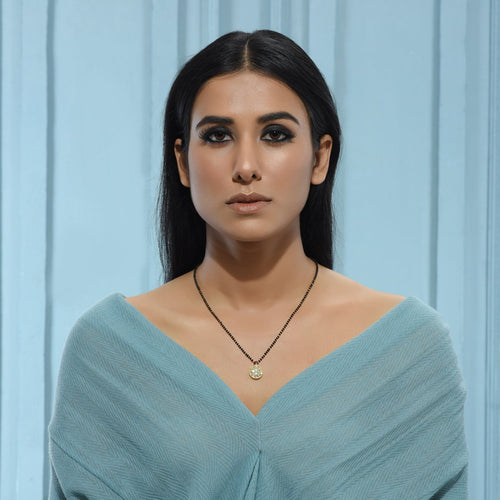 Polki White pan Mangalsutra