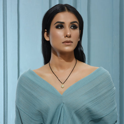 Polki White pan Mangalsutra