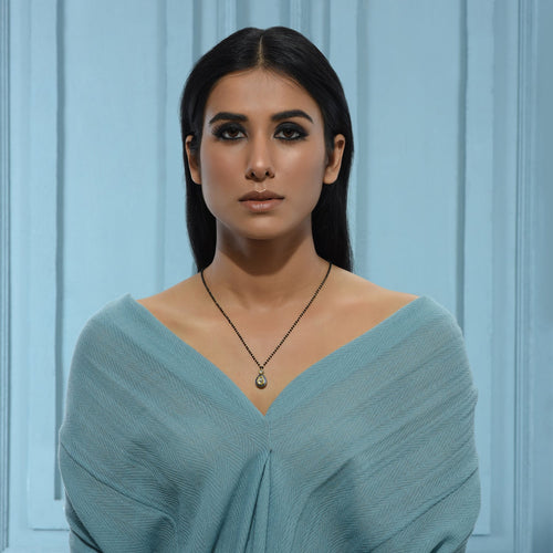 Polki Green pan Mangalsutra