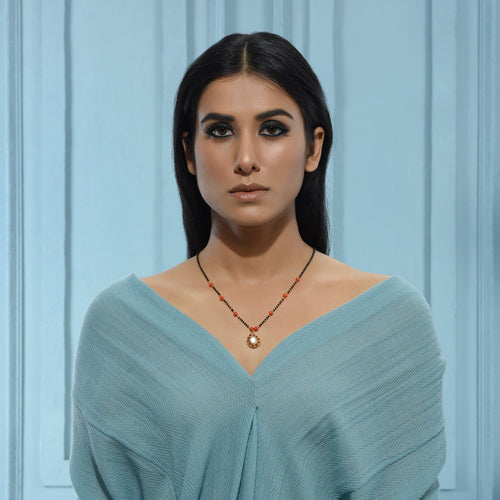 Polki Red paisely Mangalsutra