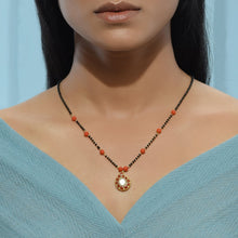 Load image into Gallery viewer, Polki Red paisely Mangalsutra